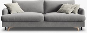 Divano letto Naomi 3 posti con contenitore in velluto – L233 cm