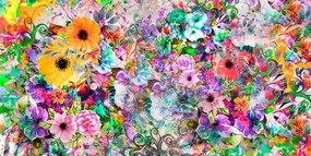 Quadro su tela – Fiori multicolori