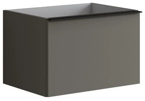 Mobile da bagno sotto lavabo Pixel plain grigio laccato opaco L 60 x H 40 x P 45.5 cm 1 cassetto, lavabo non incluso