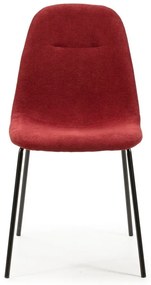 Set di sedie da pranzo rosse 4 pz Renne - Marckeric