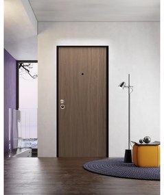 Pannello per porta blindata rivestito melamina marrone L 100 x H 213 cm, Sp 6 mm