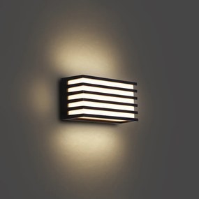 Lampada da Parete Moderna da Esterno Nera incl. LED IP65 - Jail
