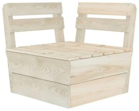 Set Divani da Giardino su Pallet 10 pz in Legno Abete Impregnato