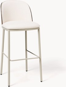 Sedia da bar imbottita in ciniglia Amira