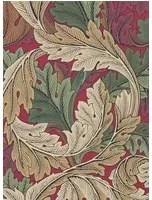 Morris & Co Carta da parati Acanthus - Madder/ Thyme