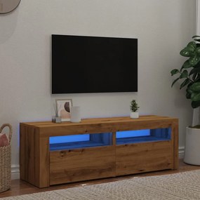 Mobile porta tv con led artigianale 120x35x40 cm multistrato