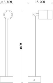 Faretto da Parete Acciaio INOX GU10 IP54 Orientabile per Insegne e Arredo