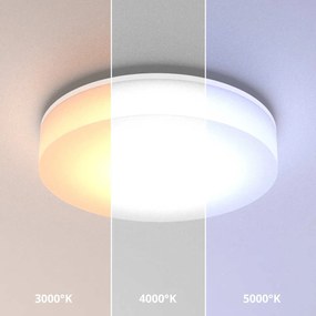 Plafoniera LED Regolabile 18W 24W 30W Rotonda CCT IP54 - Ø33 cm