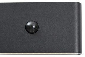 Lampada da parete nera con sensore crepuscolare, magnetica, con LED ricaricabile - Batt