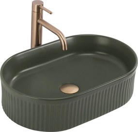 Lavabo da appoggio Rea Vanda Olive Matt
