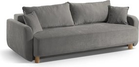 Divano grigio allungabile con contenitore 231 cm Elen – Micadoni