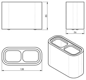 Gedy - Toothbrush supporto NINFEA bianco/bambù