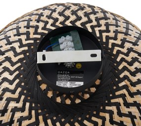 Plafoniera Art Déco in bambù nero 40 cm - Alka