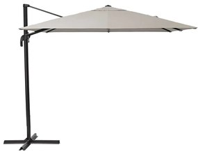 QUASI PERFETTO Ombrellone a palo laterale grigio Aura con telo quadrato tortora L 286 x P 286 x H 264 cm