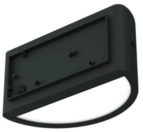 Applique Moon Design E27 Curva per Esterni IP65 - Nera