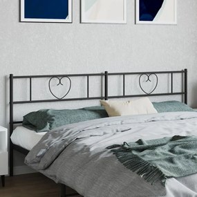 Testiera İn Metallo Nero 200 Cm /