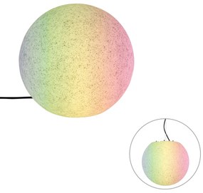 Lampada da esterno intelligente grigia 35 cm IP65 con LED - Nura