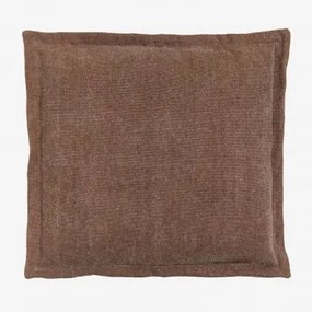 Cuscino quadrato in cotone (60x60 cm) Karzem Marrone Moka - Sklum