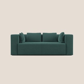 Nettuno divano moderno componibile in morbido tessuto bouclè T07 verde 210 cm