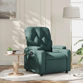 Poltrona Reclinabile İn Tessuto Verde Scuro /