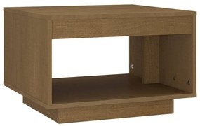 Tavolino da salotto miele 50x50x33,5 cm legno massello di pino