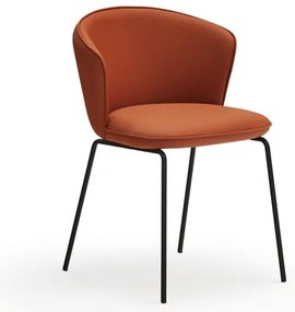 Set di sedie da pranzo arancione in imbottito 2 pz Add – Teulat