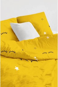 Set copripiumino e federa da bambini giallo per letto singolo 140x200 cm Dide – Mijolnir