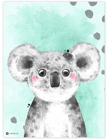 Quadro per la camera dei bambini - Colorato con koala | Inspio