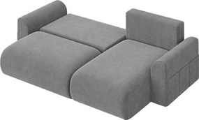 Divano angolare grigio allungabile (con composizione variabile) Lorine – Ropez