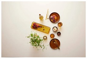 Piatto da portata in vetro arancione 14x38 cm Kusintha - Bitz