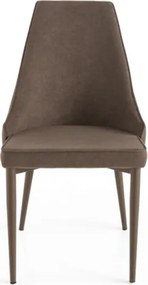 Sedia tessuto Marrone - gambe metallo NELLI 2 sedie