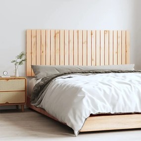 Testiera Da Parete 147x3x60 Cm İn Legno Massello Di Pino /