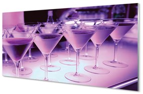 Quadro in vetro Cocktail in bicchieri 100x50 cm