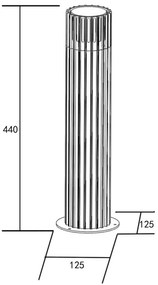 Lampada da esterno KUUSAMO 1xE27/20W/230V 44 cm IP54 antracite