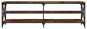 Mobile tv rovere fumo 160x40x50 cm in legno multistrato