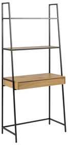 Libreria nera in rovere 77x175 cm Seaford - Actona