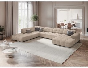 Divano angolare beige (angolo sinistro/"U") Chicago - Cosmopolitan Design
