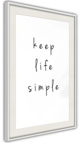 Poster  Simple Life  Cornice Quadri Cornice d'oro, Larghezza x Altezza Home decor 20x30