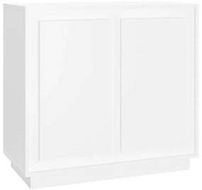 Credenza bianca 80x34x75 cm in legno multistrato