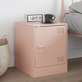 Comodino Rosa 34,5x39x44 Cm İn Acciaio /