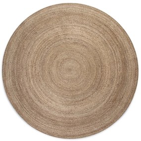 Tappeto rotondo di colore naturale in iuta reversibile ø 100 cm Braided Grey – Hanse Home