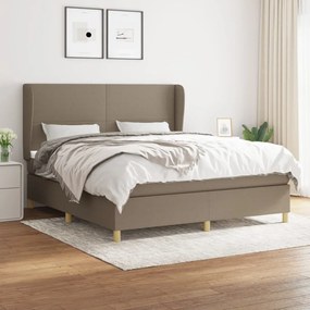 Giroletto A Molle Con Materasso Tortora 160x200 Cm İn Tessuto /