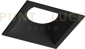 Faretto a incasso ayris nero quadrato 1 luce attacco gu10 8,3x8,3x1...