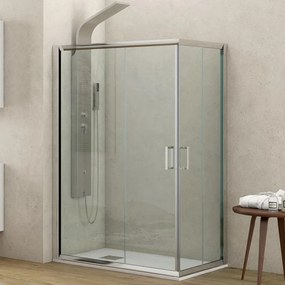Box doccia 100x80 altezza 180 cm cristallo trasparente K410 - KAMALU