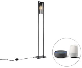 Lampada da terra moderna intelligente nera incl. Wifi ST64 - Balenco Wazo