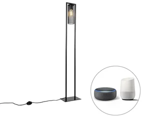 Lampada da terra moderna intelligente nera incl. Wifi ST64 - Balenco Wazo