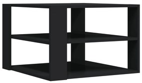 Tavolino da salotto nero 59,5x59,5x40 cm in legno multistrato