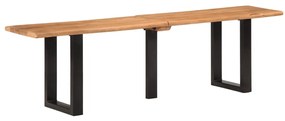 Panca 160 cm in legno massello di acacia e acciaio