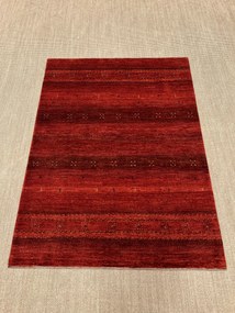 Loribaft Tappeto 150 x 200 Rosso (Iran) Annodato A Mano