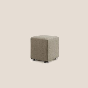 Cube pouf in tessuto morbido impermeabile T03 marrone